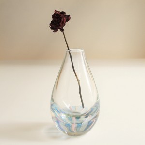 高梨良子 吹きガラス 花器 フラワーベース
